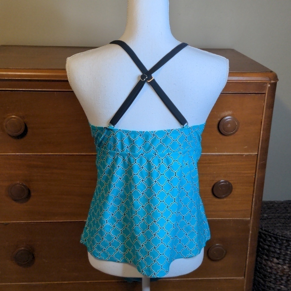 BEACH DIVA ECHO BEACH ITALIAN TILE TURQUOISE 2 piece TANKINI - Picture 5 of 16